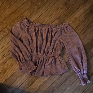 NWOT Jealous Tomato Off The Shoulder Blouse | SMALL | Dusty Rose Pink | Shirt